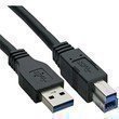 USB 3.0 Kabel 1m schwarz - A Stecker auf B Stecker - Hohe Geschwindigkeit - Inline