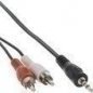 InLine® Cinch/Klinke Kabel, 2x Cinch Stecker an 3.5mm Klinke Stecker, 2m - Hohe Qualität und Zuverlässigkeit für beste Audioübertragung