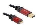 DELOCK Kabel USB 3.0 rot A > micro-B 3.0m – Hochwertiges und langlebiges USB-Kabel mit 3.0m Länge
