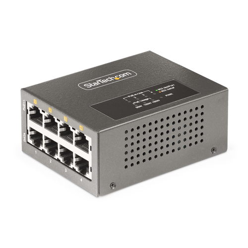 STARTECH.COM 4-Port Multi-Gigabit PoE++ Injector 5/2.5G Ethernet PoE/PoE+/PoE++ 802.3af/802.3at/802.3bt bis 95W PoE Adapter/Injektor