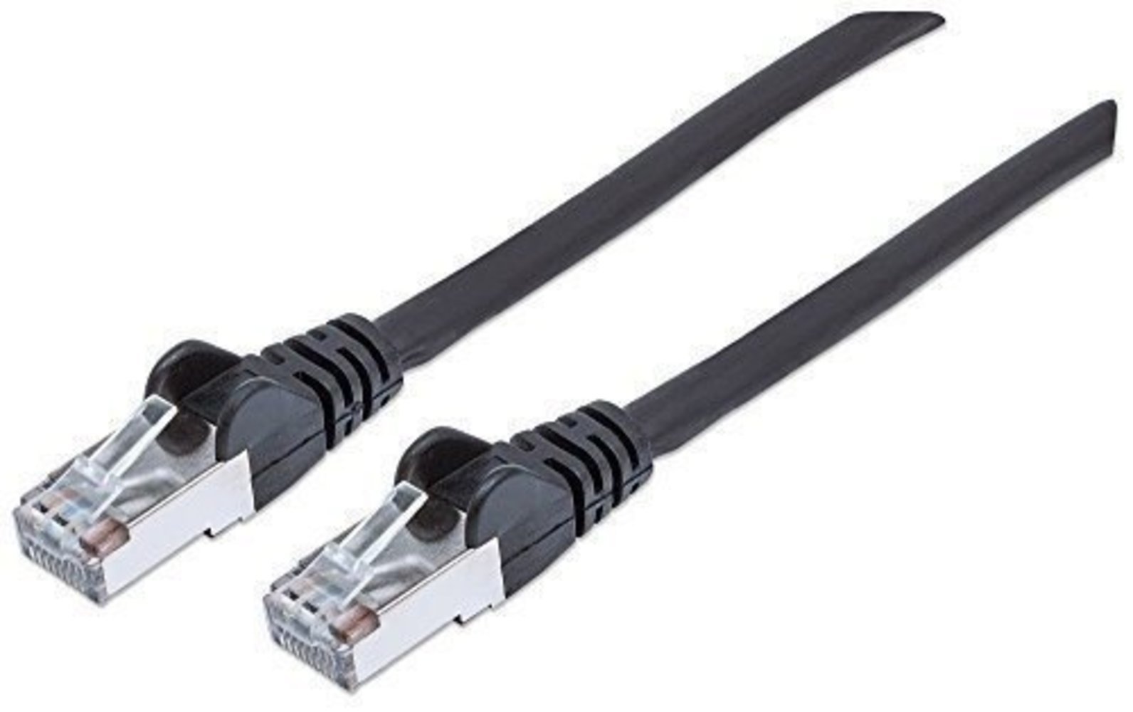 INTELLINET Cat6A S/FTP Netzwerkkabel, 1.50m, Schwarz, RJ-45 Stecker mit vergoldeten Kontakten