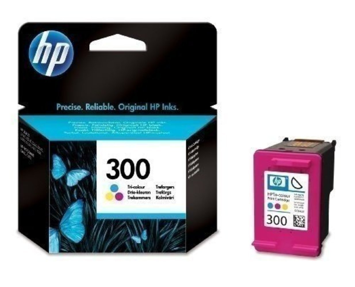  HP 300 Original Tinte dreifarbig Standardkapazität 4ml 165 Seiten 1er-Pack mit Vivera Tinten