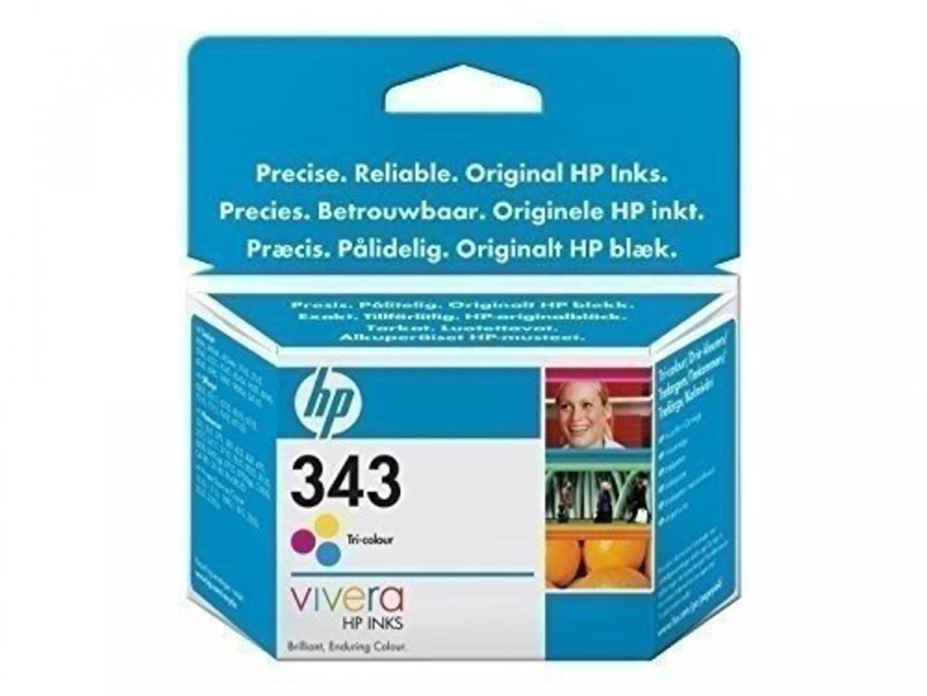  HP 343 Original Tinte dreifarbig Standardkapazität 7ml 330 Seiten 1er-Pack