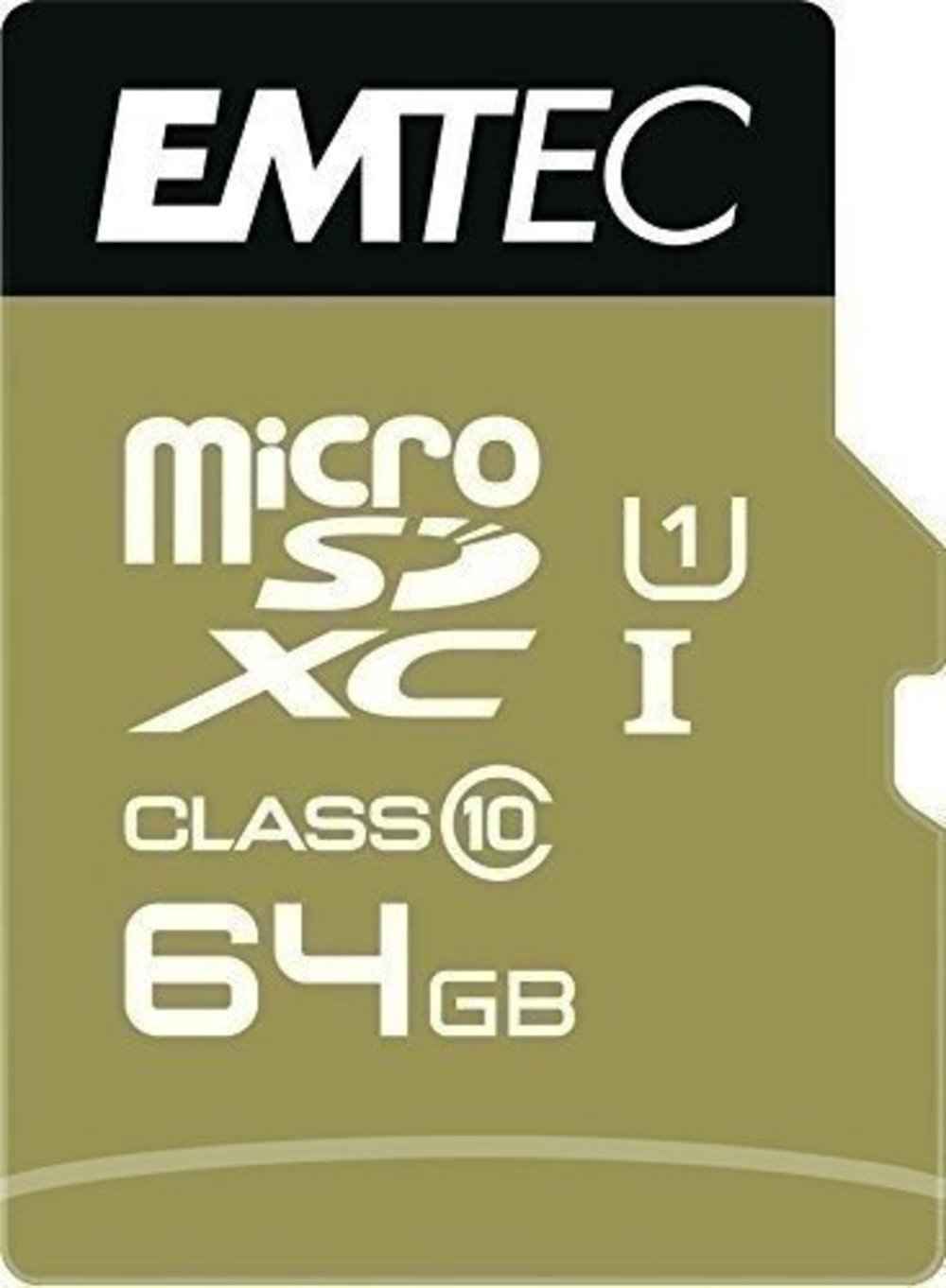 SD MicroSD Card 64GB Emtec SDXC CL.10 Gold +
