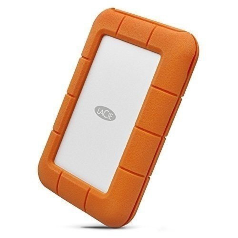LACIE RUGGED 5TB USB-C USB3.0 Drop- crush- and rain-resistant for all-terrain use orange