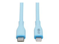 EATON TRIPPLITE Safe-IT USB-C to Lightning Sync/Charge Antibacterial Kabel Light Blue 6ft 1.83m