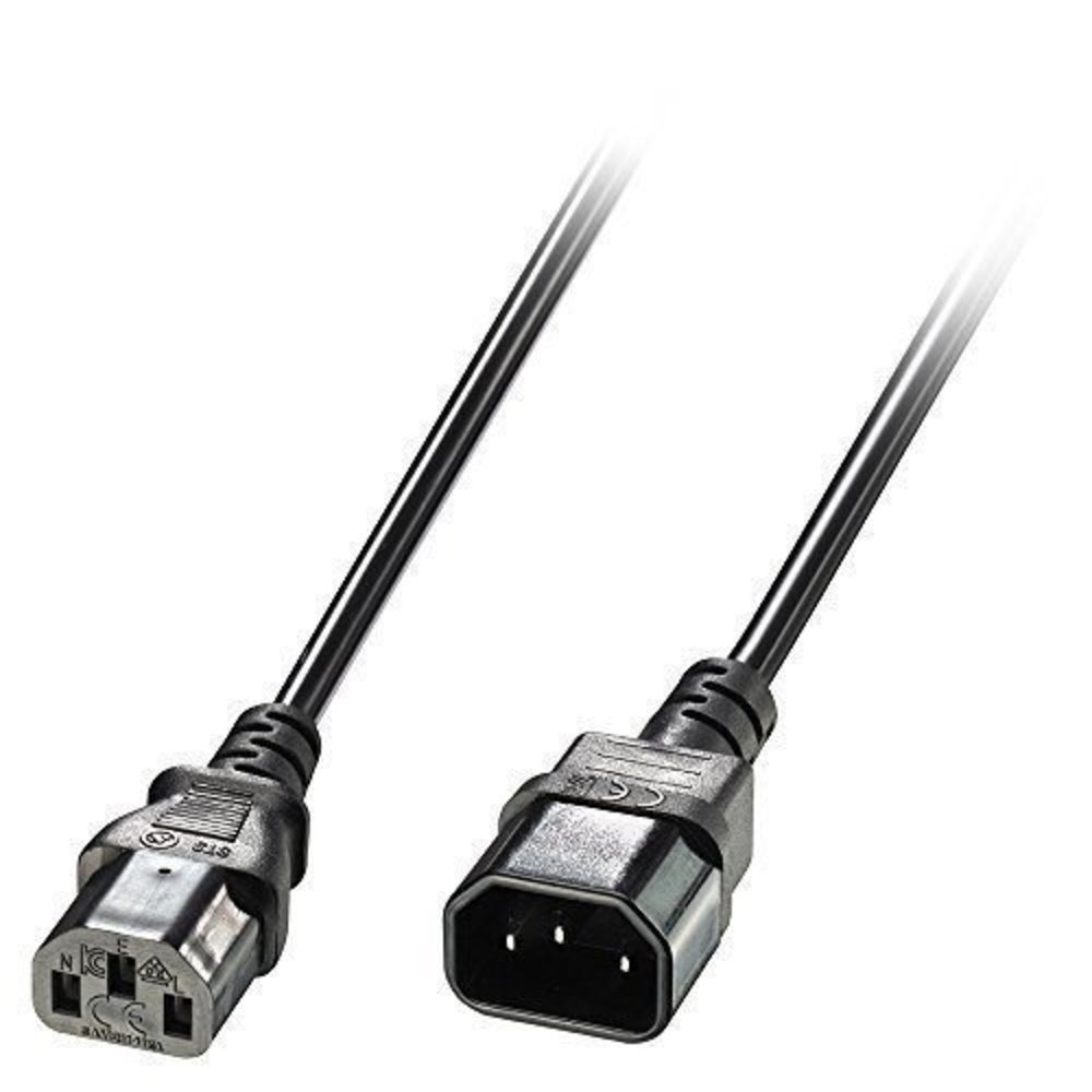 Lindy IEC-Netzverlängerung 2m | C14 auf C13 | Hochwertiges Kabel für optimalen Netzwerkanschluss