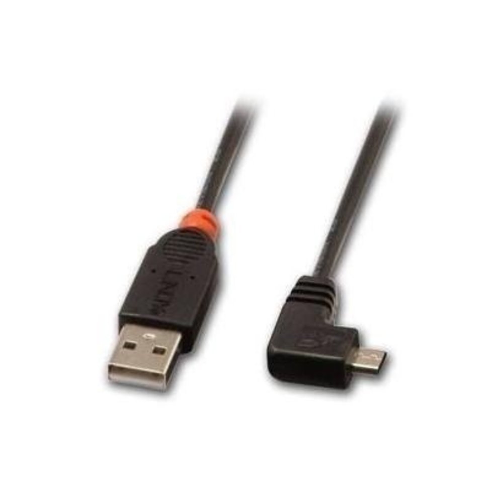 Lindy USB 2.0 A/Micro-B 90° 0.5m Mini-B Stecker rechts gewinkel