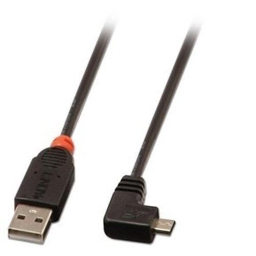 Lindy USB 2.0 Typ A/Micro-B 90° 1m Mini-B Stecker rechts gewinkel