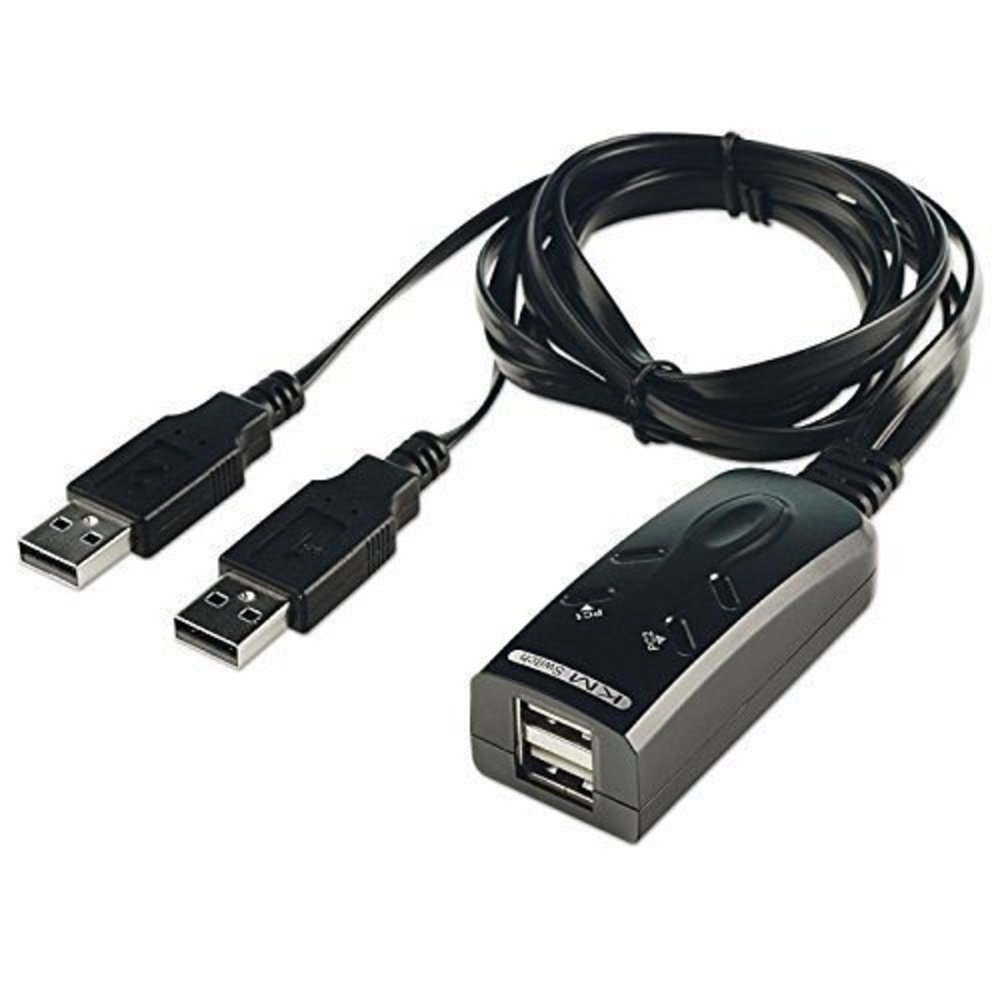 Lindy KM Tastatur & Maus Switch USB für 2 Rechner Umschalter