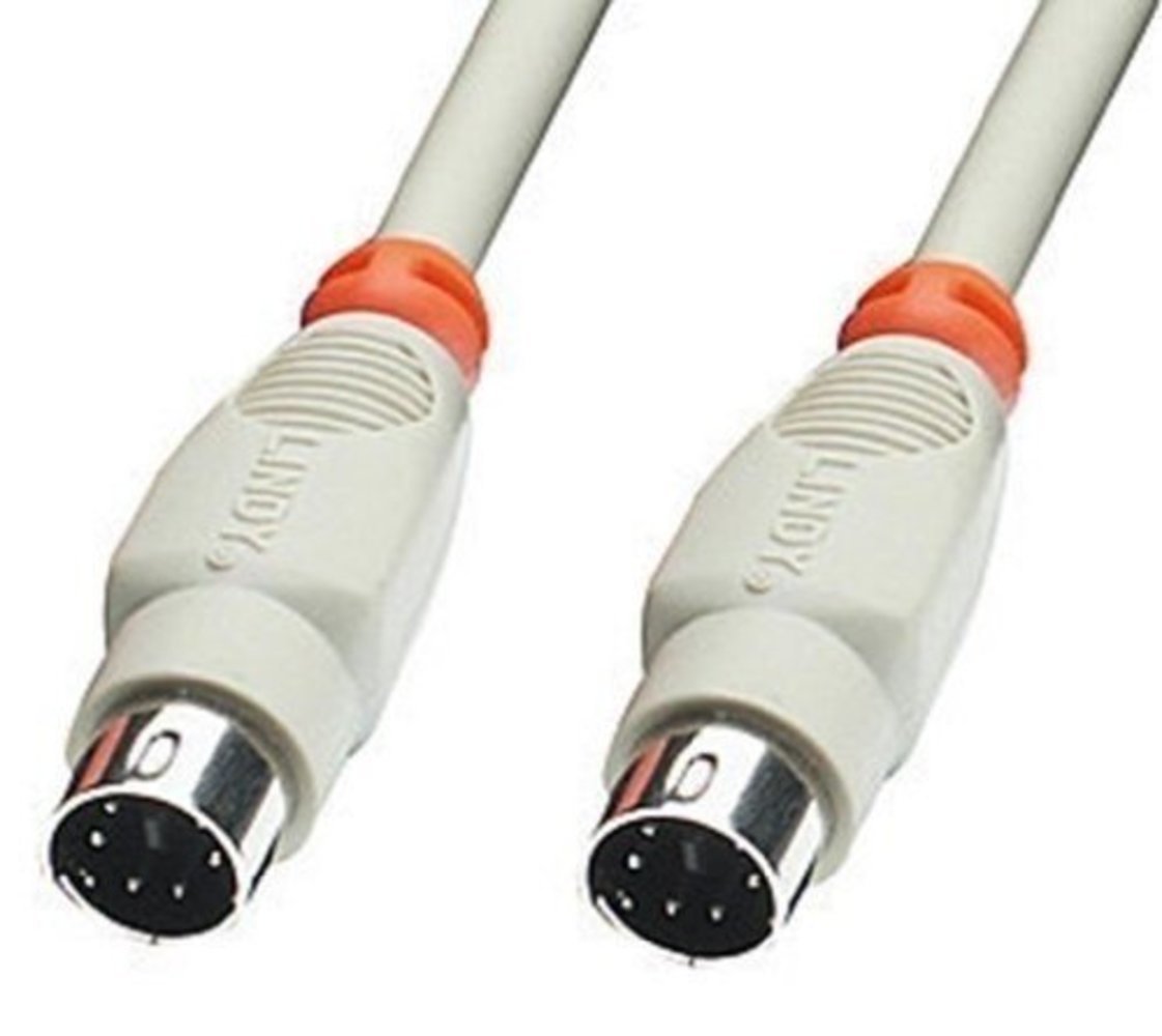 Lindy PS2 Kabel 1m m/m geschirmt Anschlußkabel vergossen