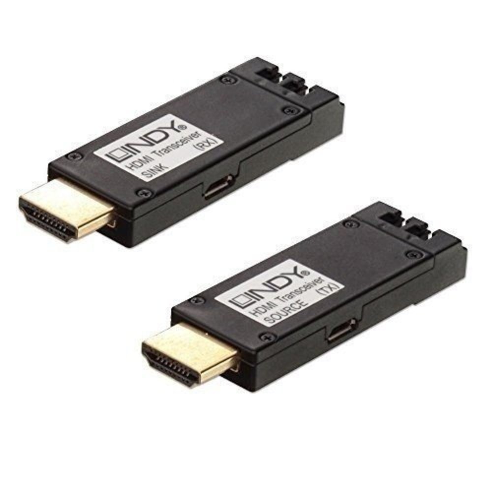 Lindy HDMI Extend Transceiver 4K LWL 300m Duplex LC Multi 50Ám OM3 - High-Quality HDMI Extension with 4K Support, 300m Fiber Optic Range, Duplex LC Connectors, and Multi-Mode 50Ám OM3 Fiber