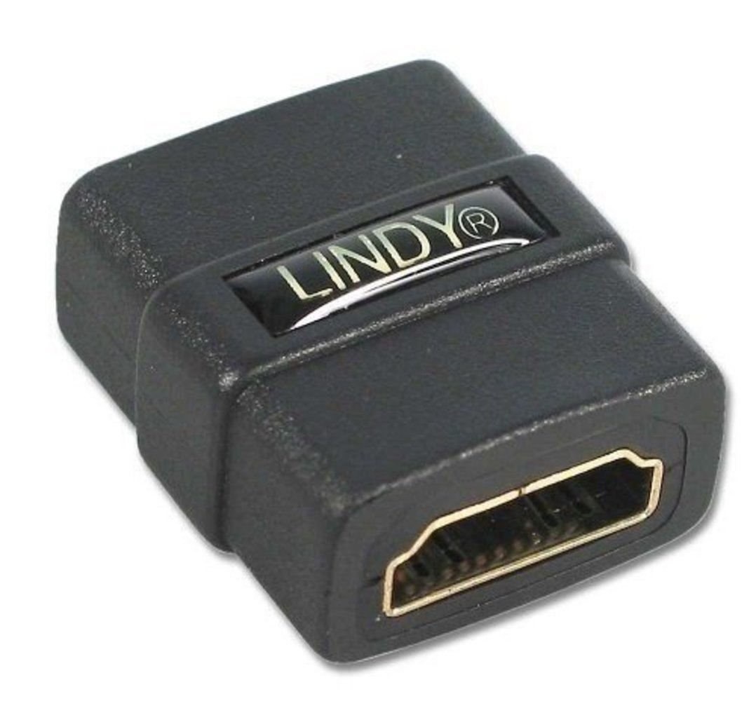 Lindy HDMI Doppelkupplung Premium Typ A F/F HDMI 19PO vergoldet