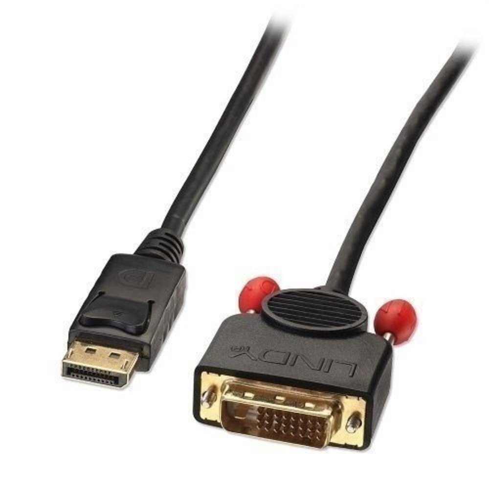 Lindy Kabel DisplayPort/DVI-D 3m - DP Stecker an DVI-D Stecker - Hochwertiges, zuverlässiges Produkt