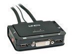 Lindy DVI KVM Switch 2 Port Compact USB 2 Audio USB 2 Audio/Mikr.