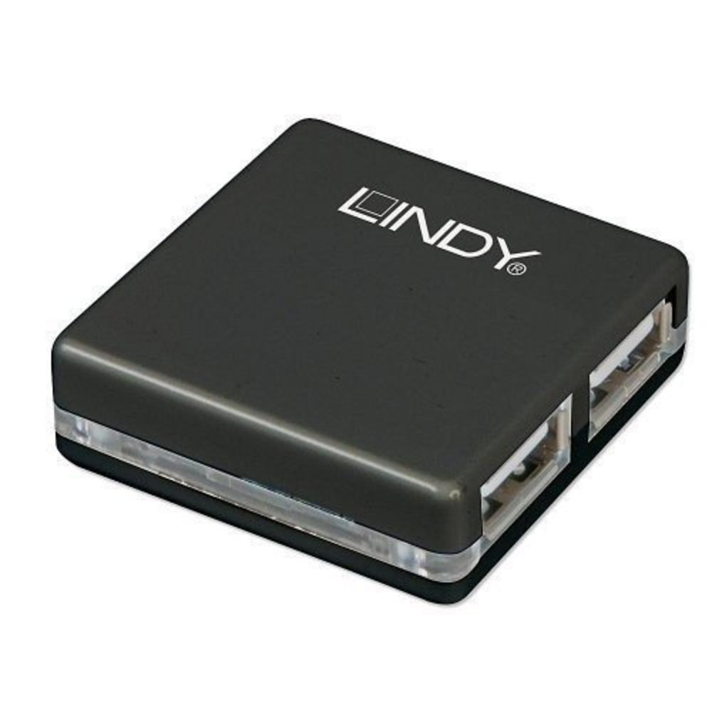 Lindy USB 2.0 Mini Hub 4 Port 4x4cm Bus powered only