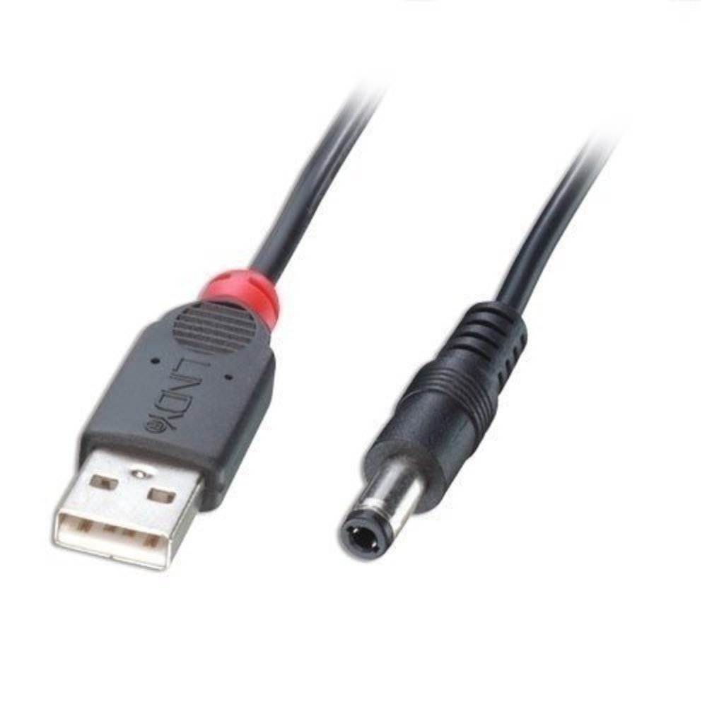 Lindy Adapterkabel USB A St - DC 5.5/2.5mm St 1.5m