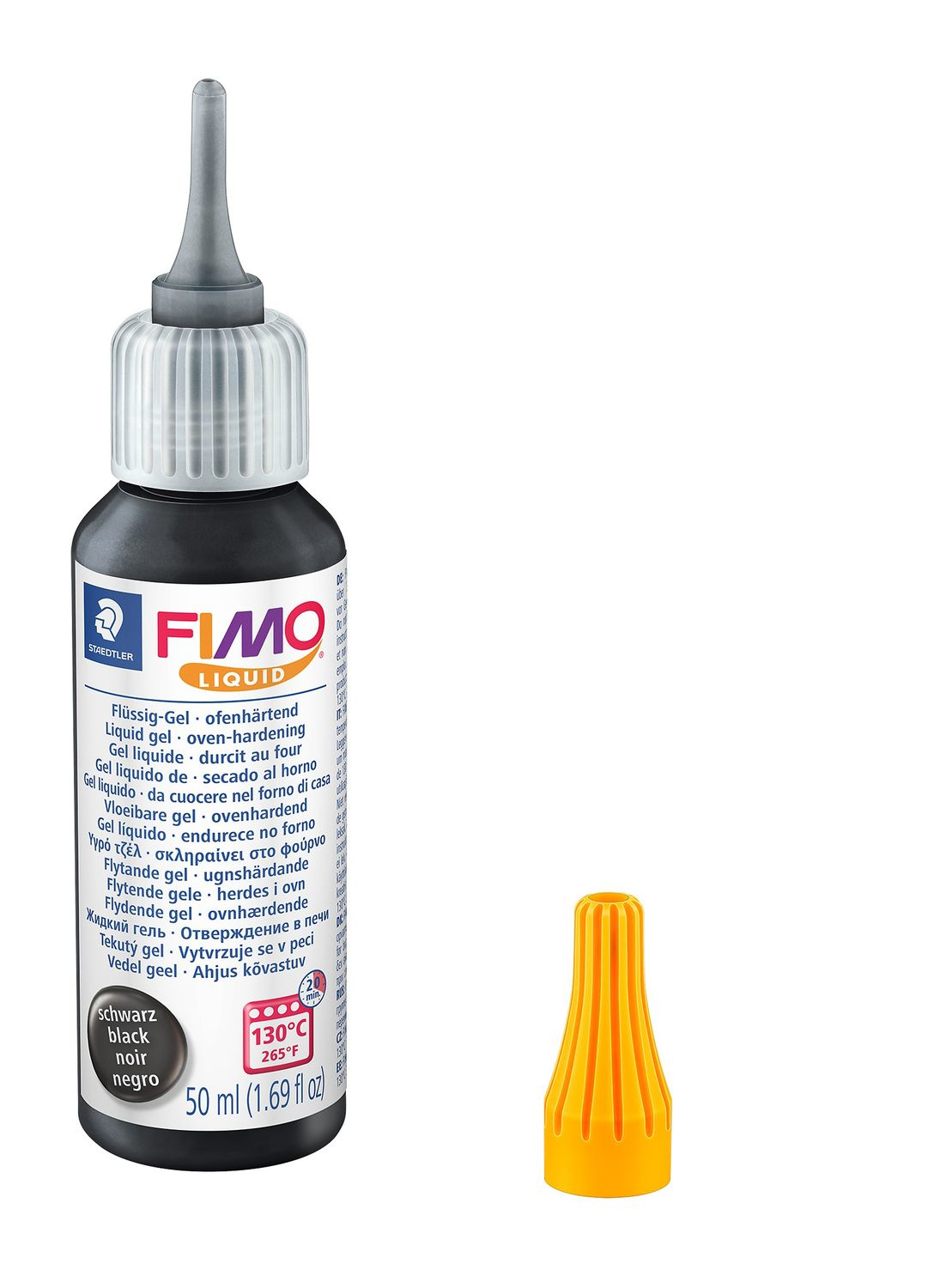 Staedtler FIMO 8050 Dekorier-Gel in Schwarz - Perfekt für Erwachsene - 1 Stück - Backtemperatur: 130 °C - Aushärtezeit: 20 Min.