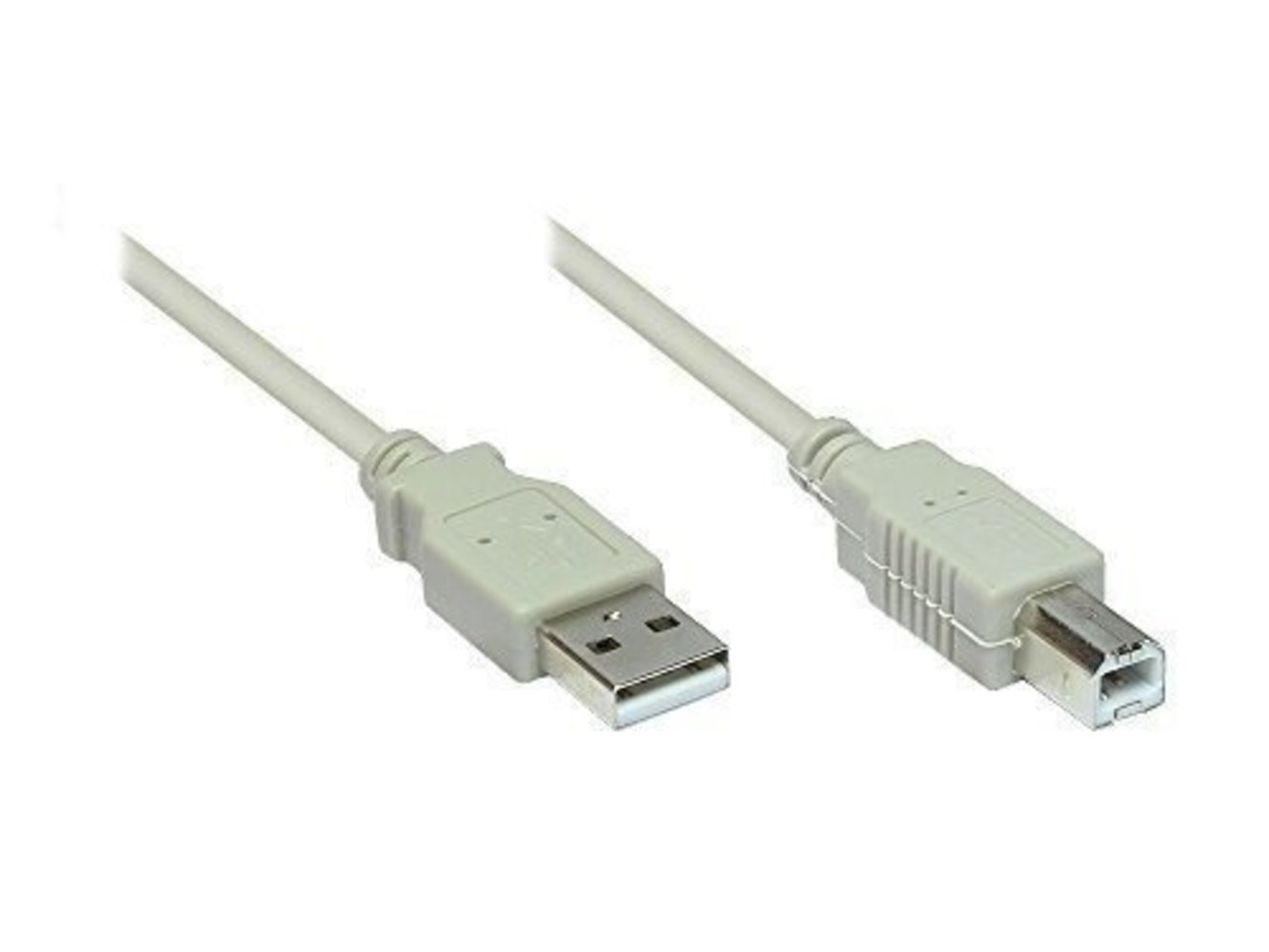 3m USB Kabel A->B St/St in Grau - Hochwertiges Verbindungskabel für schnelle Datenübertragung