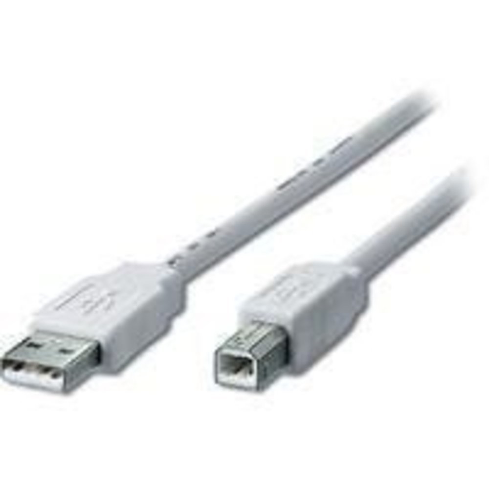 EQUIP USB 2.0 Kabel A->B 3m S/S silbertransparent - Hohe Geschwindigkeit und Zuverlässigkeit