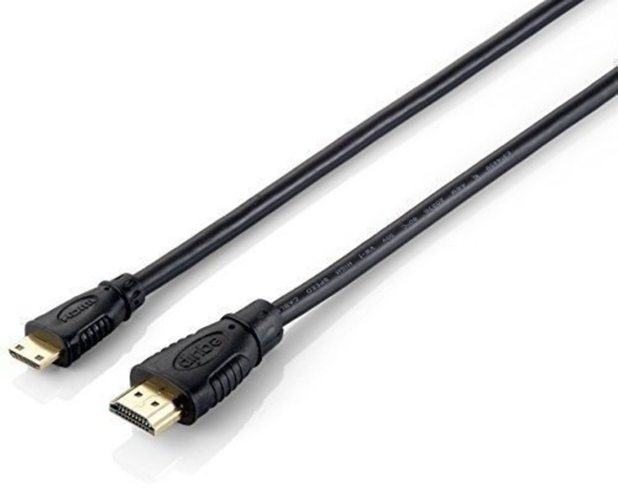 equip High Speed miniHDMI zu HDMI Kabel m.Ethernet 1m schw - Beste Qualität für schnelle Übertragung und optimale Verbindung