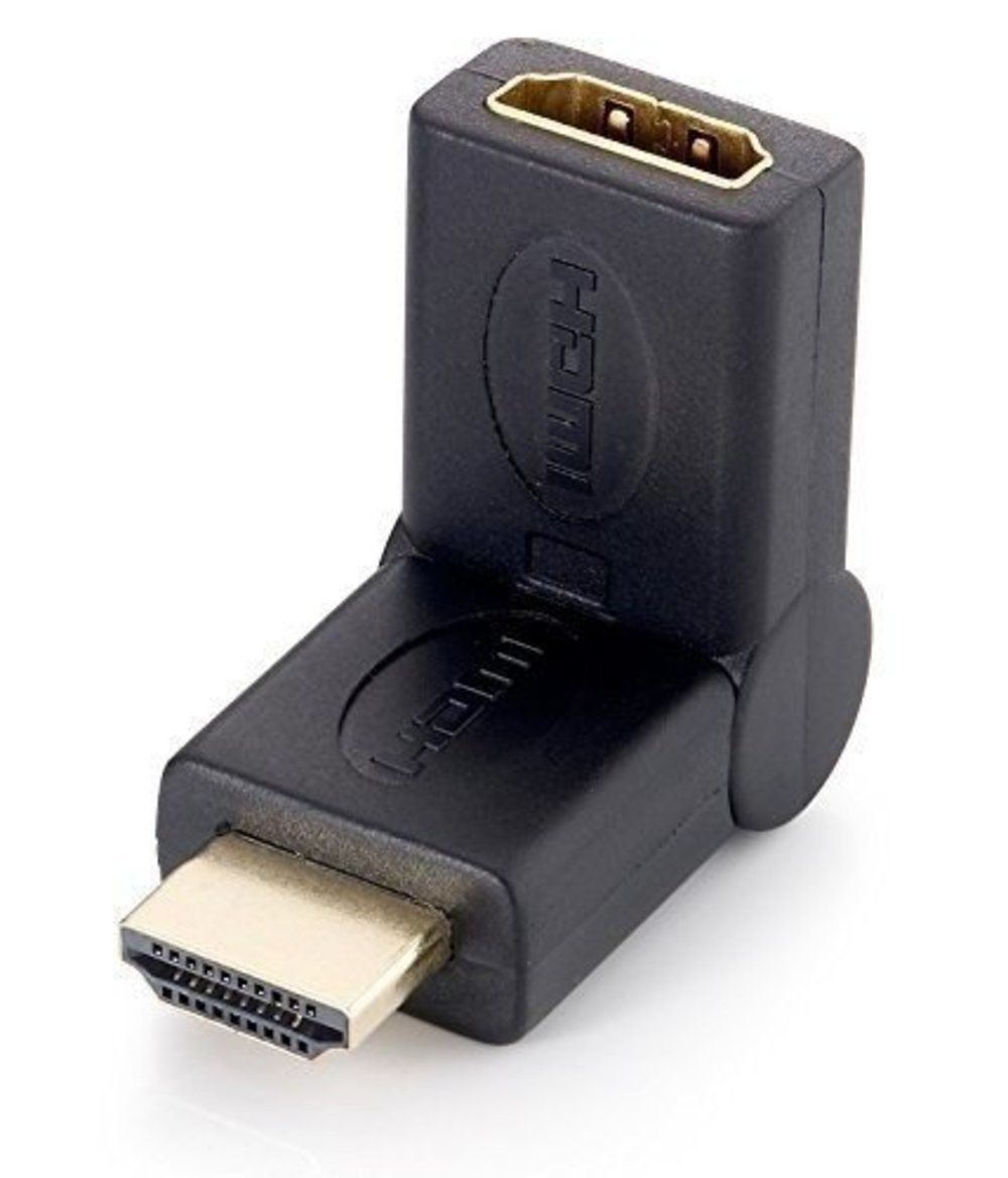 equip HDMI zu HDMI Adapter 45 Winkel M->W klappbar schwarz