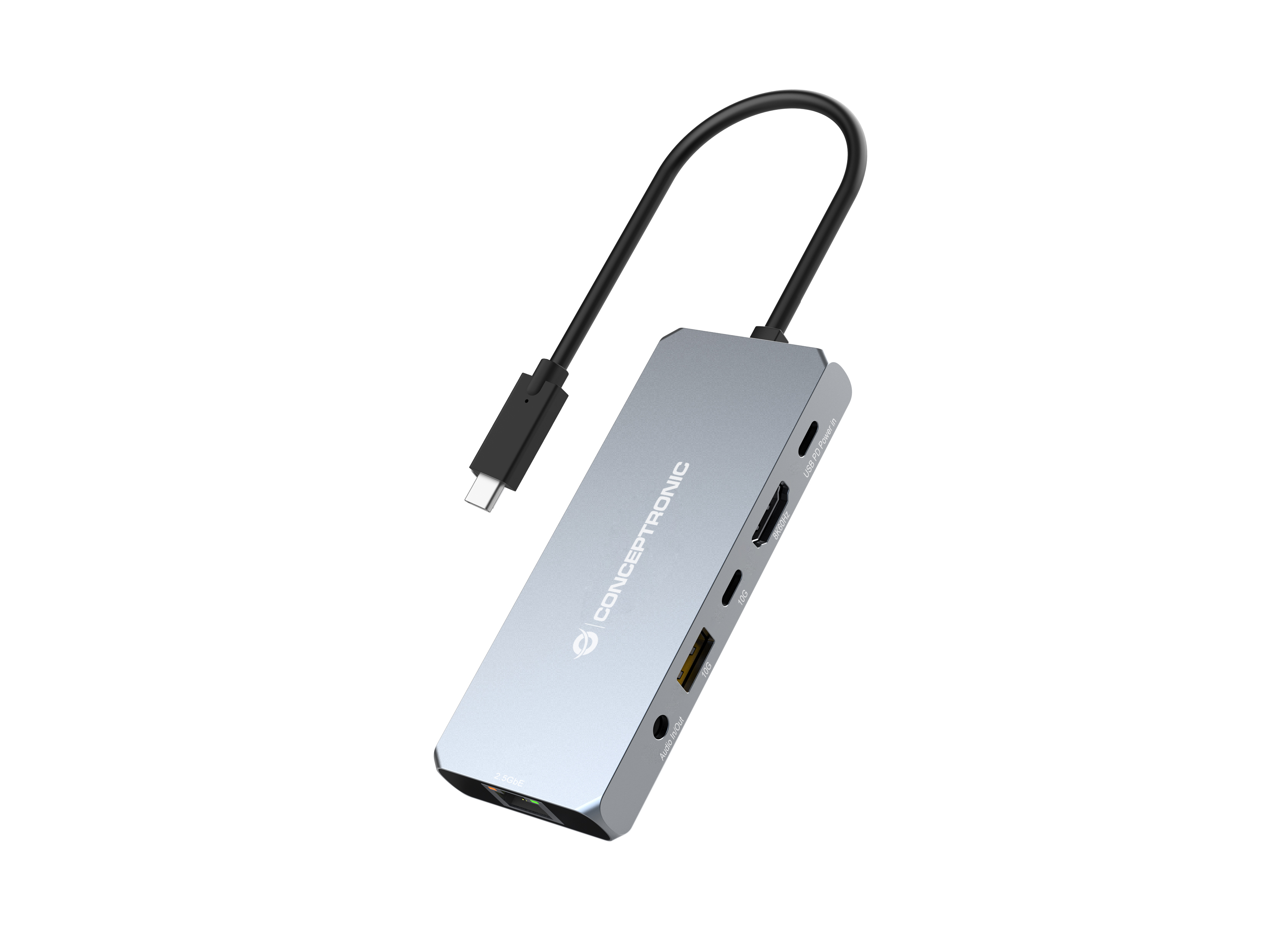 CONCEPTRONIC Dock USB-C->HDMI.2.5GbE.USBC/3.0.100WPD0.18m gr