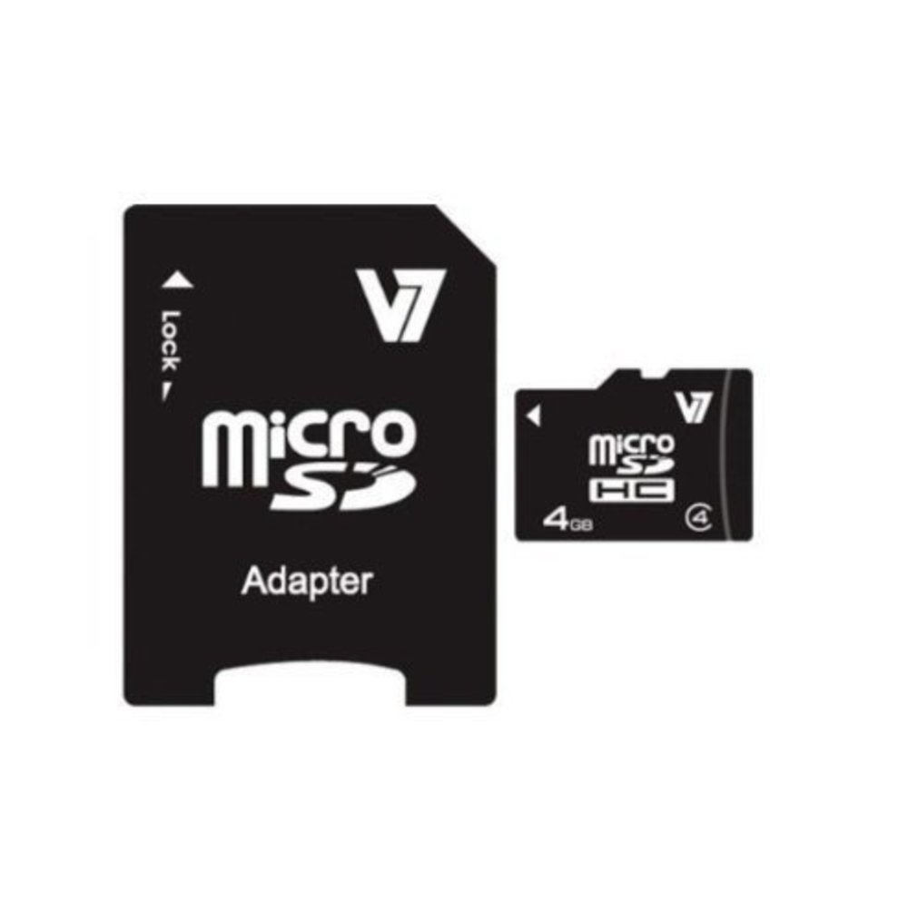 V7 MICROSD CARD 4GB SDHC CL4