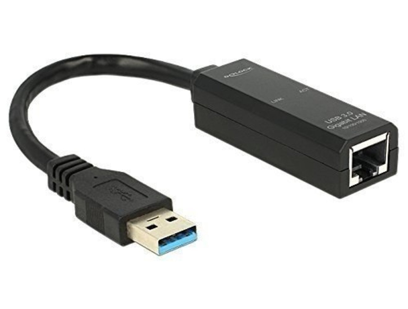 USB3.0 Adapter Delock A->RJ45 Gigabit St/Bu