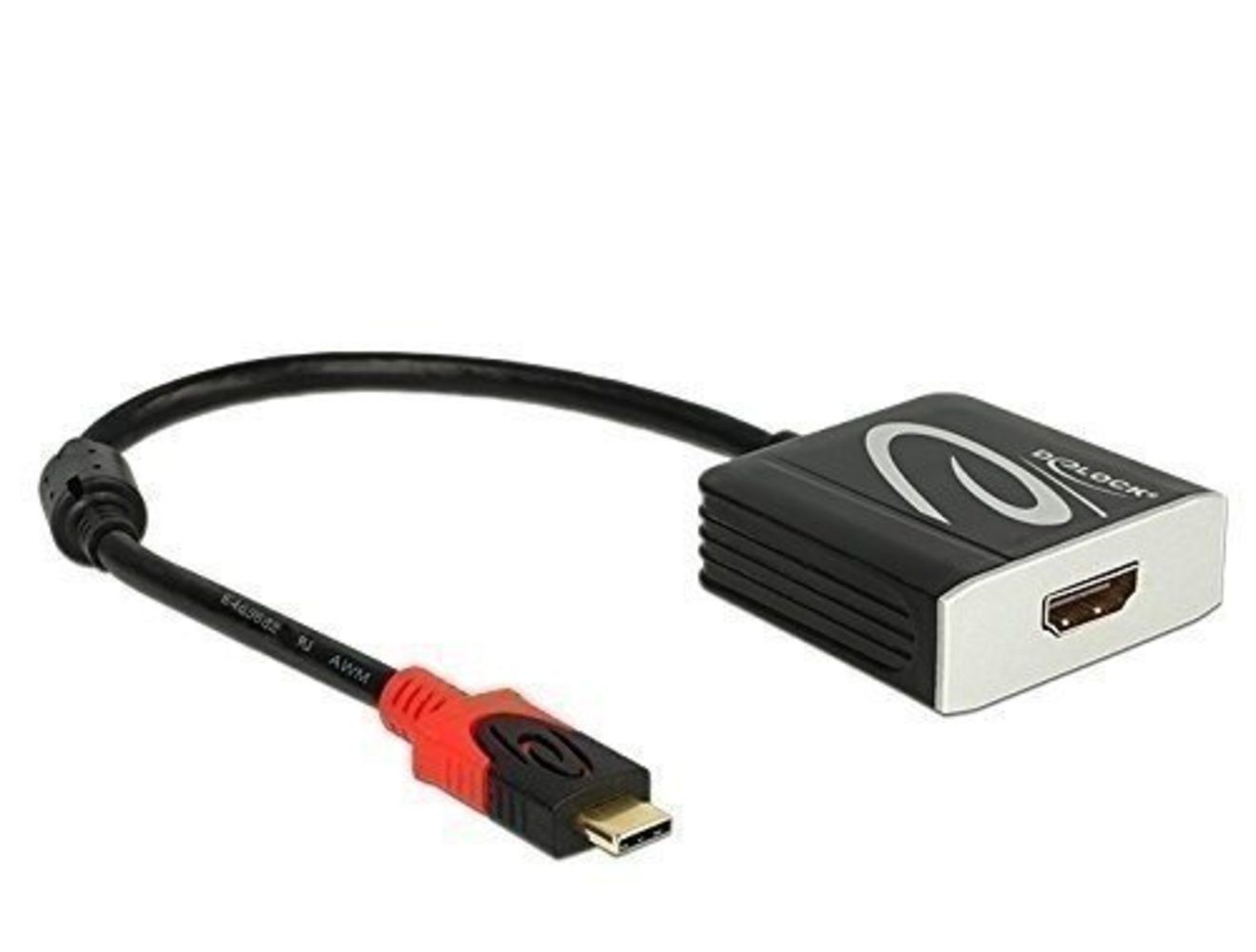 USB Kabel Delock C->HDMI A St/Bu 4K 0.20m schwarz