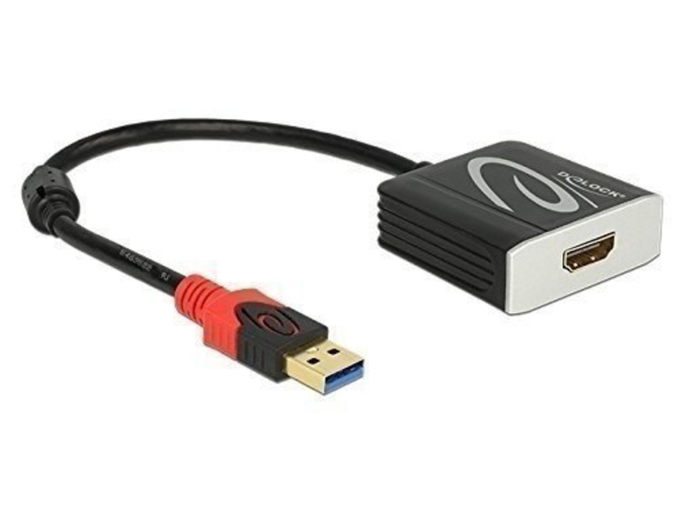 Delock USB3.0 Kabel A auf HDMI A Stecker/Buchse 0.20m schwarz - 
