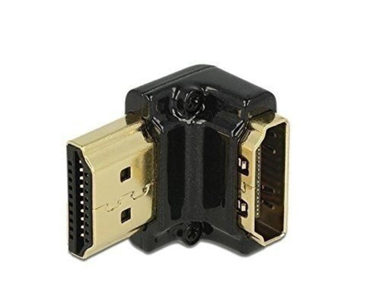 HDMI Adapter Delock A->A Bu/St 90ø unten 4K Metallgehäuse