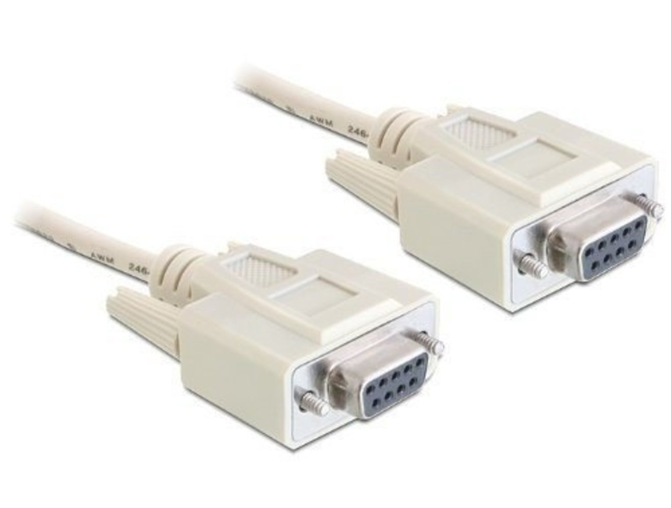 DELOCK Kabel Seriell Nullmodem 9 Pin Bu/ Bu 3m - Hochwertiges Seriell-Nullmodemkabel für schnelle und zuverlässige Datenübertragung
