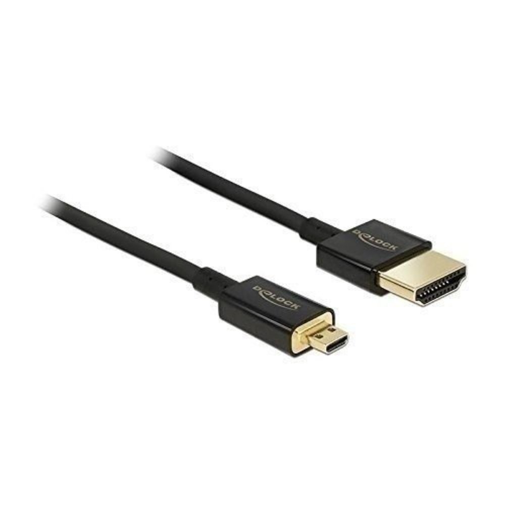 HDMI Kabel Delock Ethernet A ->Micro D St/St 1.50m 3D 4K Sli - Beste Qualität für High-Speed-Datenübertragung und optimale Bildqualität