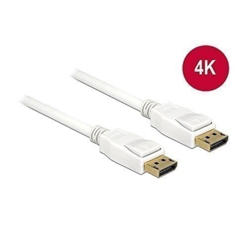 DELOCK Kabel DisplayPort 1.2 Stecker > DisplayPort Stecker 5 m weiß 4K