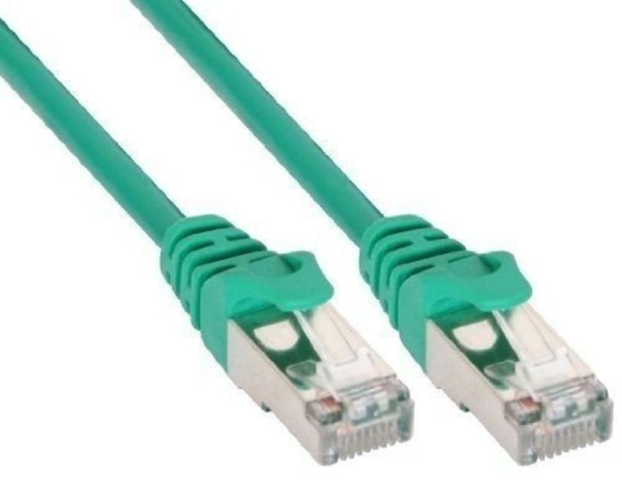 InLine® Patchkabel F/UTP Cat5e grün 1m – Hochwertiges Netzwerkkabel für schnelle Datenübertragung