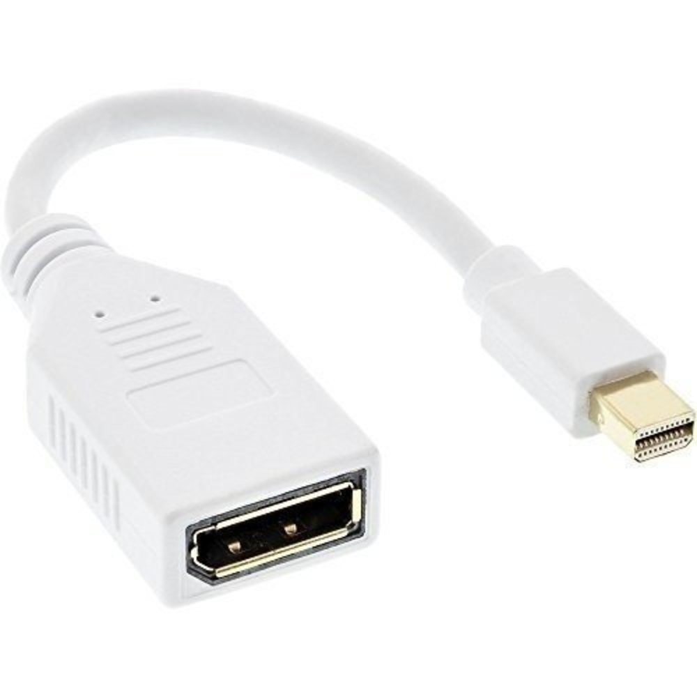 InLine® Mini DisplayPort auf DisplayPort-Kabel 4K2K, weiß, 0.15m