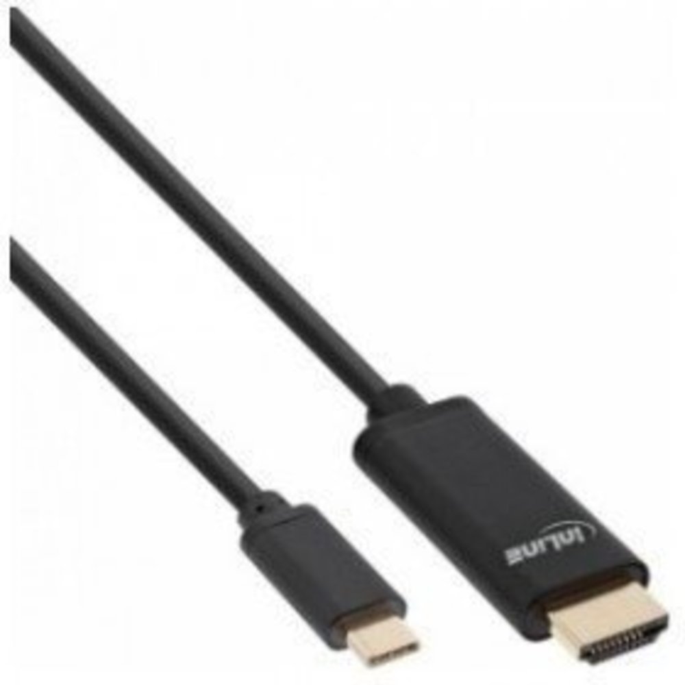 InLine® USB Display Kabel USB-C Stecker zu HDMI Stecker (DP Alt Mode) 4K2K schwarz 1m