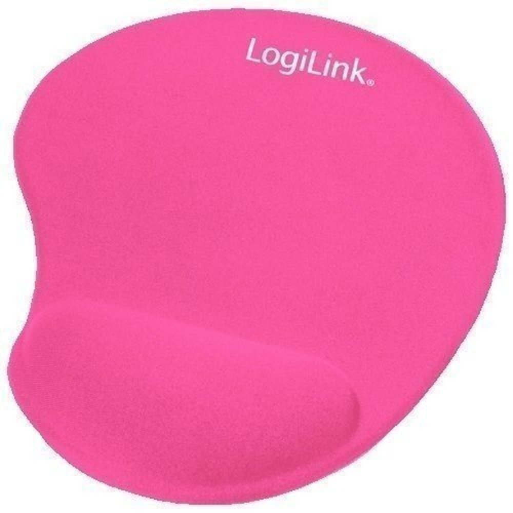 LogiLink Mauspad mit Silikon Gel Handauflage pink