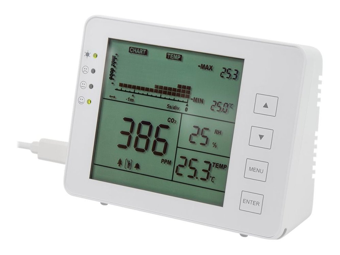 LogiLink Luftqualitätsmessgerät Temperatur;Feuchtigkeit;CO2