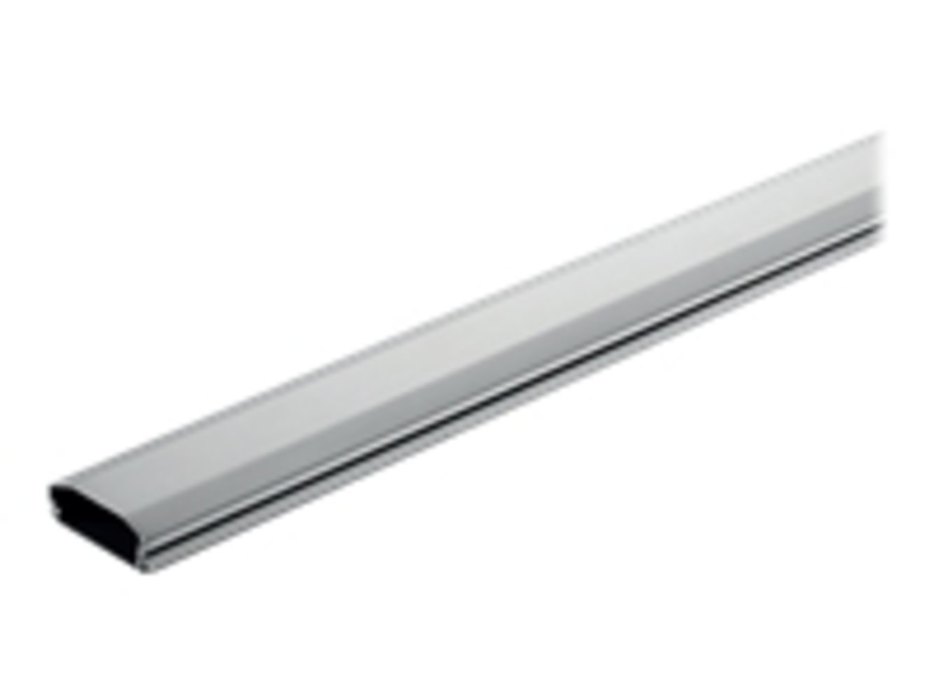 HAGOR HA Kabelcover Click 110 Silver Aluminium Kabelkanal mit Klappdeckel 1100mm Laenge 60mm Breite 20mm Hoehe - zur Wandmontage -