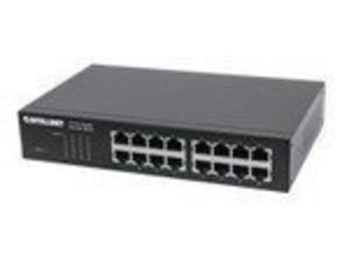INTELLINET 16-Port Gigabit Ethernet Switch RJ45 10/100/1000 Mbps Desktop 19 zoll Rackmount