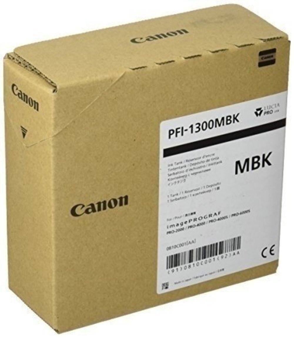 CANON PFI-1300 Tinte matte schwarz 330ml Standardkapazität - 1er-Pack für iPF Pro2000/4000/4000S/6000S
