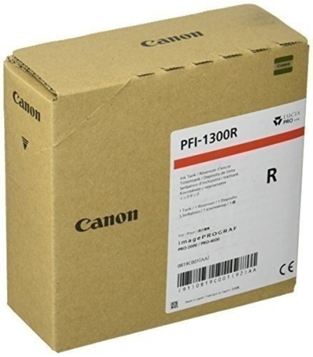 CANON PFI-1300 Tinte rot Standardkapazität 330ml 1er-Pack - Kaufen Sie jetzt die beste Tinte für Ihren CANON iPF Pro2000/4000!