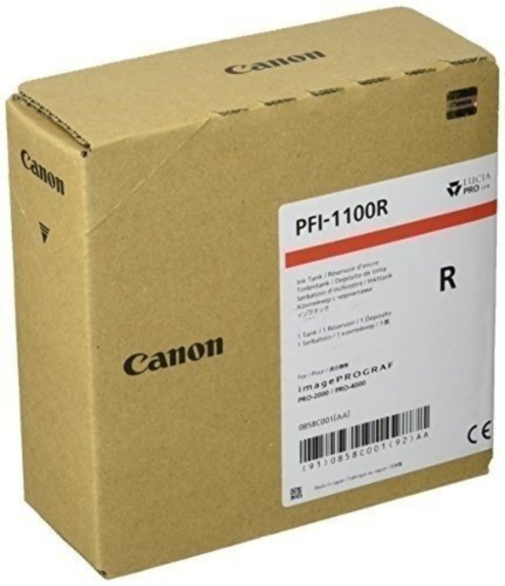 CANON PFI-1100 Tinte rot Standardkapazität 160ml 1er-Pack iPF Pro2000/4000 - Hohe Qualität und langanhaltende Farben