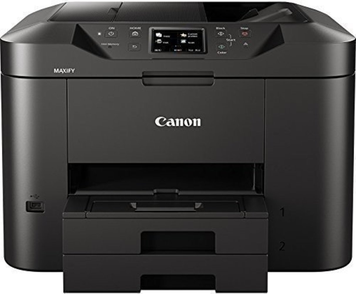 Canon MAXIFY MB2750 - Multifunktionsdrucker - Farbe - Tintenstrahl - A4 (210 x 297 mm) Legal (216 x 356 mm) (Original) - A4/Legal (Medien) - bis zu 22 Seiten/Min (Kopieren) - bis zu 24 ipm (Drucken) - 500 Blatt - 33.6 Kbps - USB 2.0 LAN Wi-Fi(n).
