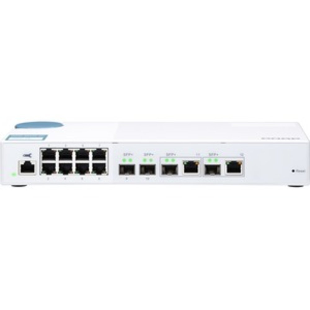 QNAP QSW-M408-2C 8 port 1Gbps 2 port 10G SFP+/ NBASE-T Combo 2 port 10G SFP+ Web Management Switch
