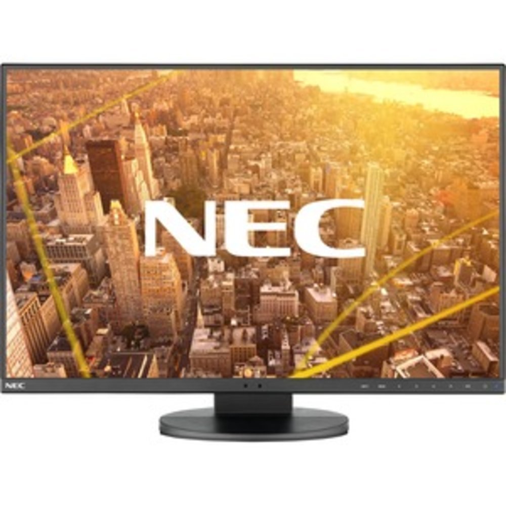 NEC MultiSync EA241WU - 60.96cm 24 Zoll LCD-Monitor mit LED-Hintergrundbeleuchtung, IPS-Panel, 1920x1200 Auflösung, DVI-I, DP, HDMI, VGA, höhenverstellbar um 150mm, schwarz.