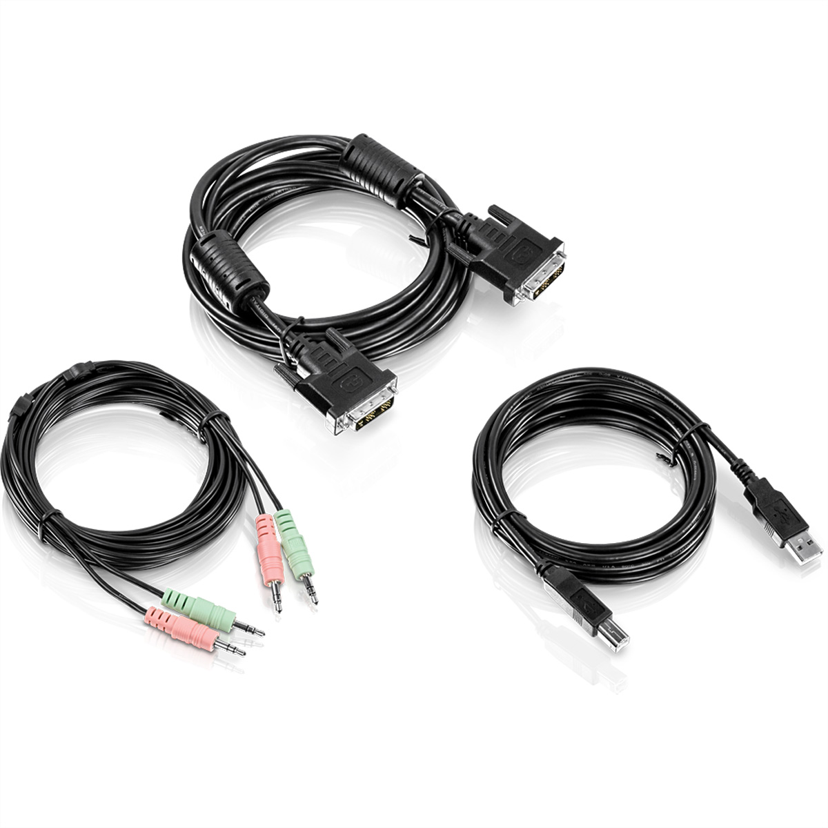 TRENDnet TK-CD10 KVM Kabel Kit 3m - DVI-I, USB, Audio für Computer