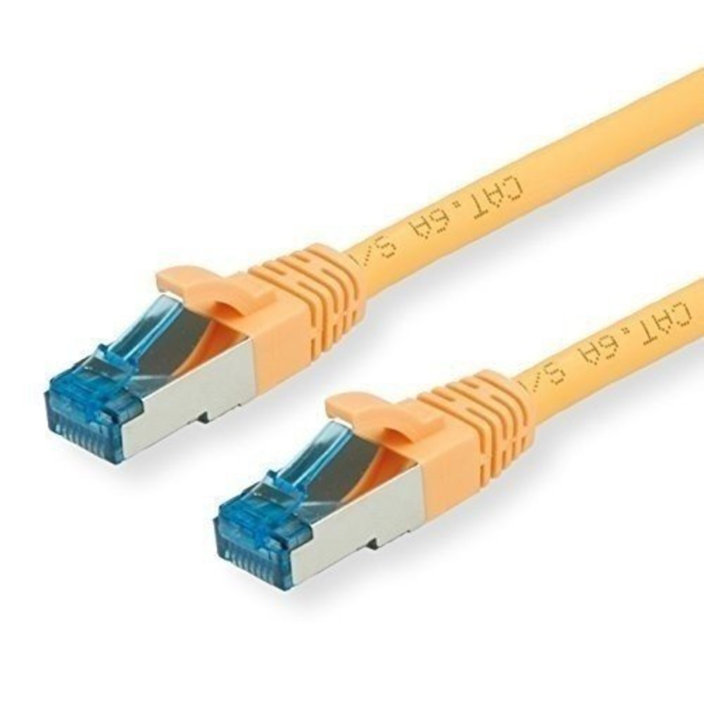 VALUE S/FTP-Patchkabel Kat.6a gelb 7.0 m - Hochwertiges Ethernet-Kabel für optimale Verbindungsgeschwindigkeit